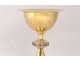 Chalice paten sterling silver vermeillé Minerva Favier crucifixion 510gr nineteenth