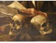 HST painting man reading Vanity Skulls Maria Andries Belgian School Nineteenth