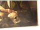 HST painting man reading Vanity Skulls Maria Andries Belgian School Nineteenth