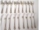 12 cutlery solid silver Louis XV Minerve Henin &amp; Cie monogram 2020gr 19th