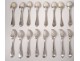 12 cutlery solid silver Louis XV Minerve Henin &amp; Cie monogram 2020gr 19th