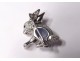 Brooch Brooch Cartier Chalcedony Onyx diamonds white gold 12,65gr boxed twentieth