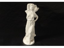 Statuette biscuit Sèvres Paul Roussel Amalfi woman carrier water Italy 1905