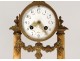 Pendulum portico Louis XVI cassolettes marble bronze masks Marti nineteenth