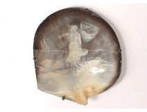 Mother-of-pearl shell souvenir Mont Saint-Michel Normandy seaside 19th century