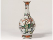 Chinese porcelain vase characters mandarin women garden landscape nineteenth