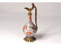 Small ewer cassolette porcelain imari Japan bronze flowers nineteenth century