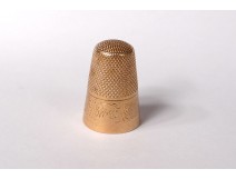 Solid gold sewing thimble 18K eagle head 6.16gr sewing gold thimble nineteenth