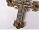 Prelatice pectoral cross bishop silver vermeil Minerva goldsmith Le Roux 19th