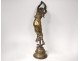 Henry Plé bronze sculpture Fortuna wife horn abundance wheel wings nineteenth