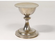 Small chalice paten silver metal cross church twentieth century