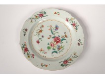 Porcelain plate India Company China flowers foliage eighteenth