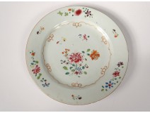 Porcelain plate India Company China flowers foliage eighteenth