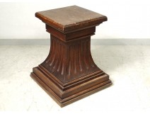 Bolster support carving pedestal carved oak statue nineteenth century