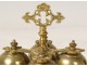 Ceremony bell 4 bells gilt bronze cross church 19th century