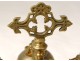 Ceremony bell 4 bells gilt bronze cross church 19th century