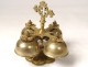 Ceremony bell 4 bells gilt bronze cross church 19th century