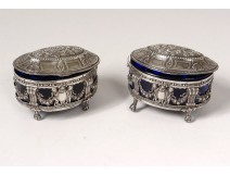 Salerons Salerons Pair Sterling Silver Farmers General Louis XVI Eighteenth