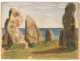 Oil on panel painting Carnac Baldwin 19th