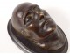 Small death mask Emperor Napoleon I bronze marble Antommarchi nineteenth