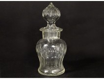 Small carafe decanter crystal bottle carved late nineteenth century