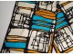 Rectangular silk scarf Jacques Heim Paris Geometric vintage twentieth century