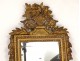 Small Louis XVI mirror carved gilded basket flowers ice eighteenth century