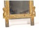 Small Louis XVI mirror carved gilded basket flowers ice eighteenth century