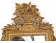 Small Louis XVI mirror carved gilded basket flowers ice eighteenth century