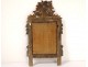 Small Louis XVI mirror carved gilded basket flowers ice eighteenth century