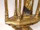 Carved wood carved gilded processional staff dais Marie-Madeleine eighteenth