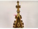 Carved wood carved gilded processional staff dais Marie-Madeleine eighteenth