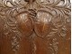 Carved wood panel coat of arms coat of arms miter cherub Château Treulan 17th