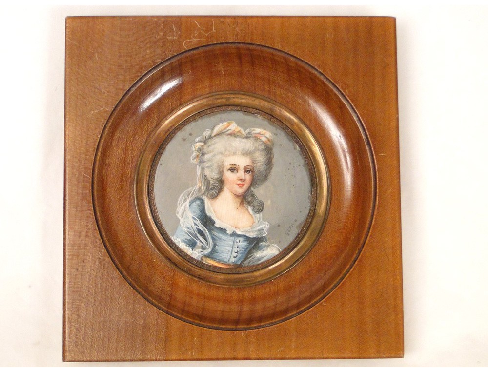 antique miniature portraits on ivory