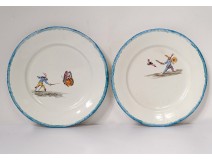 2 plates Bordeaux Old Man Amédée de Caranza nineteenth insect characters