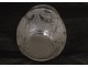 Small René Lalique crystal glass vase, Tehran model, 20th century birds engraving