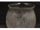 Small René Lalique crystal glass vase, Tehran model, 20th century birds engraving