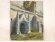 Oil painting Breton Church Soup 20th