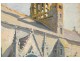 Oil painting Breton Church Soup 20th