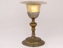 Chalice paten silver vermeillé Minerva silversmith Favier bronze XIXth century