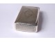 Snuff box solid silver monogram Minerve silversmith Dubois 62gr XIXth