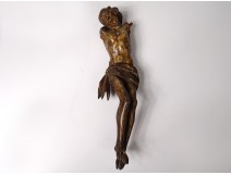 Sculpture Christ crucifix wood carved cross 18th century