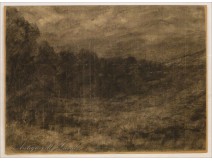 Charcoal Forest Landscape by August 19th Pointelin