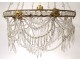 Luster basket tassels garlands crystal glass bronze Charles X XIX