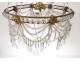 Luster basket tassels garlands crystal glass bronze Charles X XIX