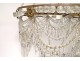 Luster basket tassels garlands crystal glass bronze Charles X XIX