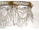 Luster basket tassels garlands crystal glass bronze Charles X XIX