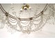 Luster basket tassels garlands crystal glass bronze Charles X XIX