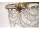 Luster basket tassels garlands crystal glass bronze Charles X XIX