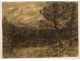 Charcoal Augustus Pointelin Jura landscape 19th